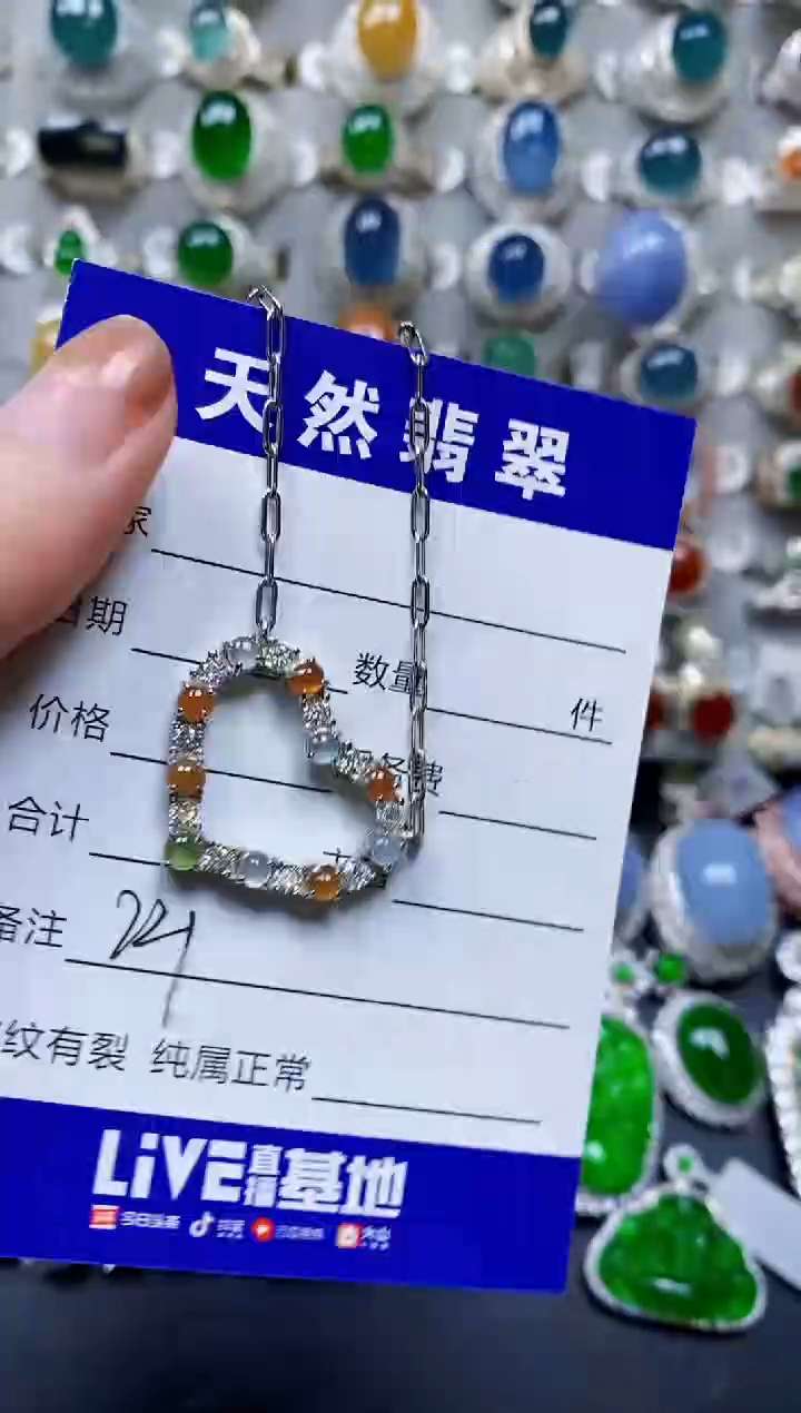【闪购商品】翡翠颈饰银S925镶嵌0221
