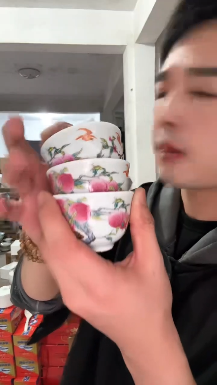 【闪购商品】瓷片寿桃杯子3个寿桃杯子3个