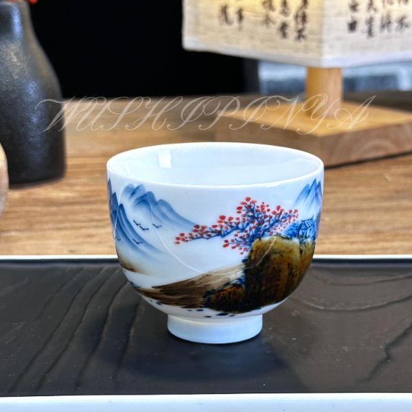 主人杯陶瓷！合集青花瓷泡茶功夫茶具中式釉下彩创意手工白瓷茶杯