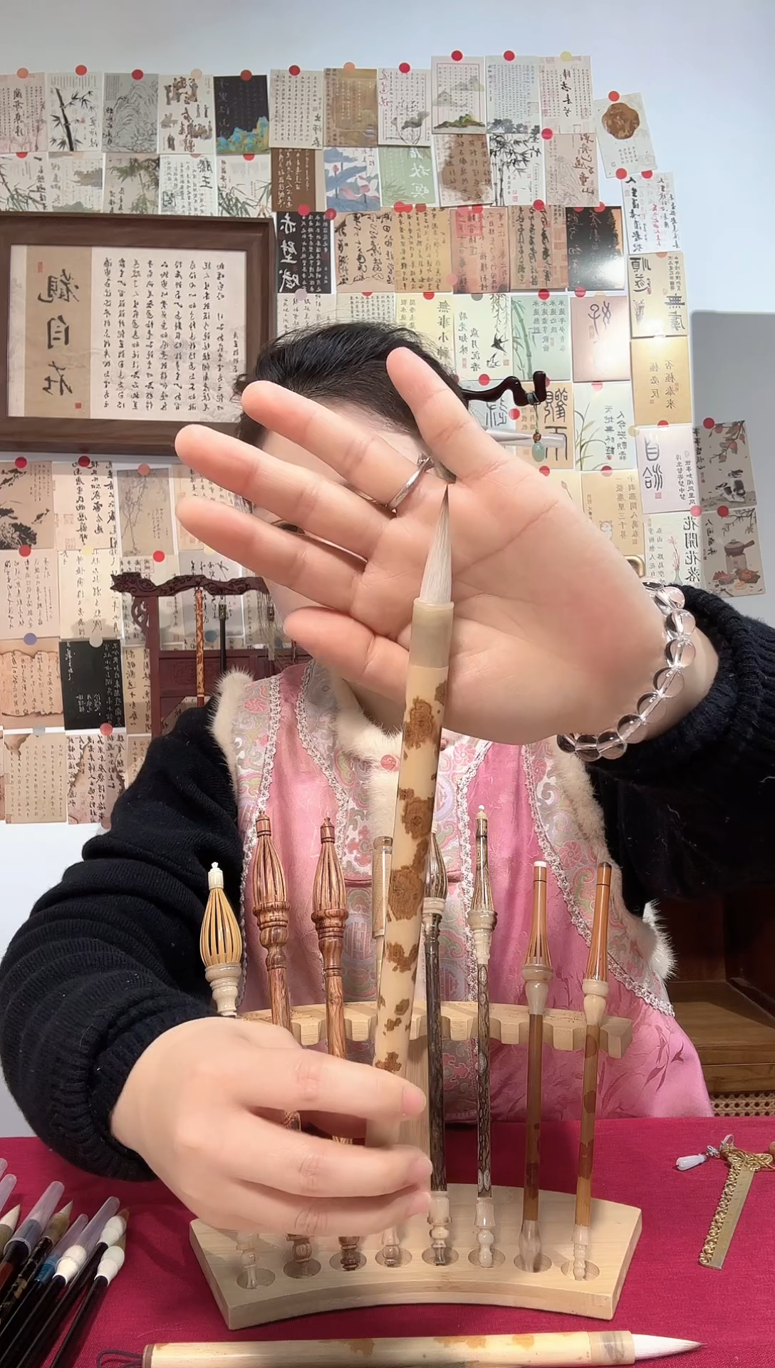 闪10 云竹牛角笔杆纯兼毫出锋3.7（清水试笔）