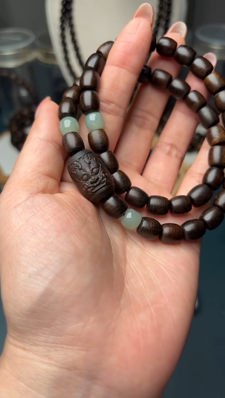 【闪购商品】沉香手串8mm越南芽庄白奇楠双圈