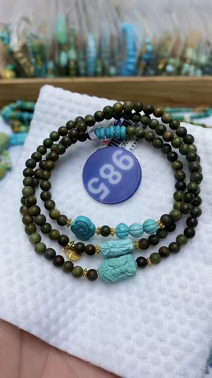 【闪购商品】绿松石项链银S925镶嵌985