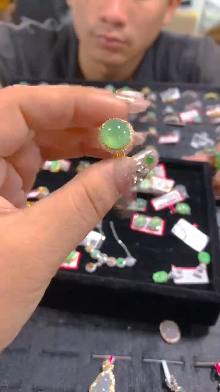 【闪购商品】翡翠戒指银S925镶嵌0413930746多样性发其一