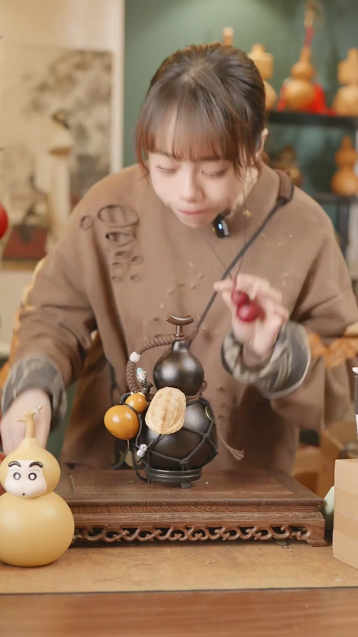 【闪购商品】233号精品天然大漆工艺防渗内胆酒葫芦~