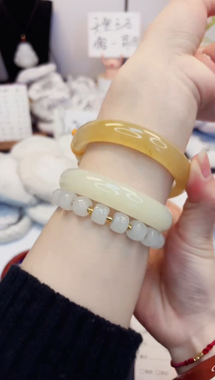 【闪购商品】石英质玉手镯未镶嵌21-财气镯-圈口62