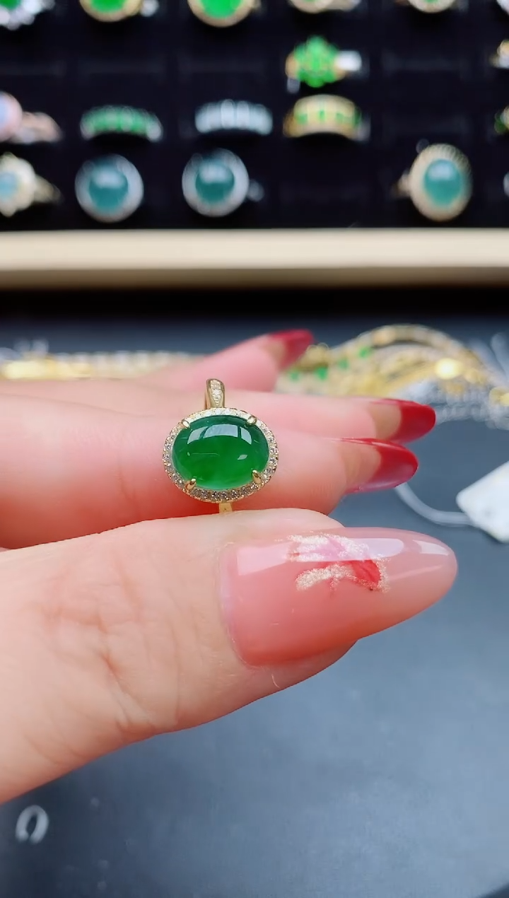 【闪购商品】翡翠戒指银S925镶嵌321321