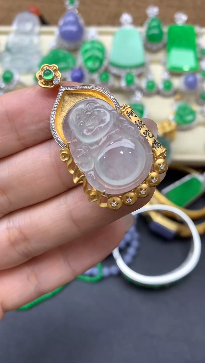 【闪购商品】翡翠颈饰18K金镶嵌403-中国好珍宝