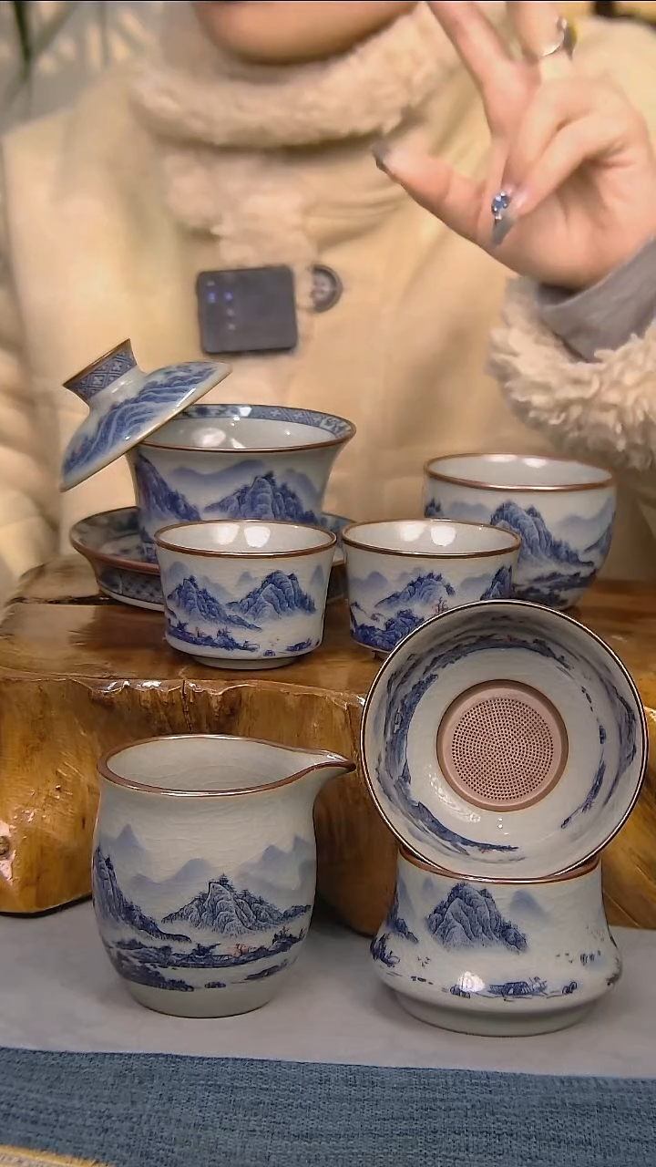 6件套陶瓷茶具家用简装系列 