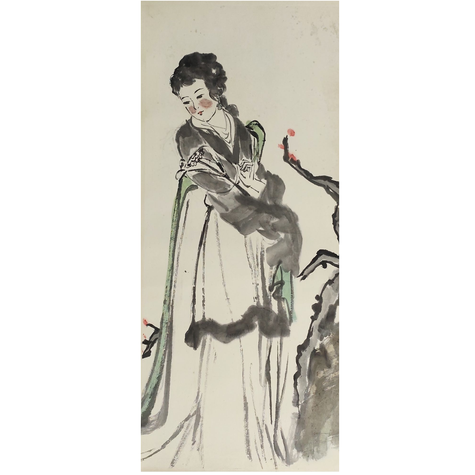 LOT.525 《人物》67*31cm 纸本设色立轴