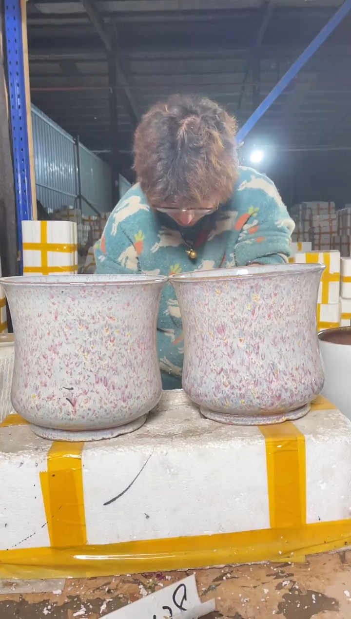 紫砂花盆宜兴紫砂粗陶花盆18-18