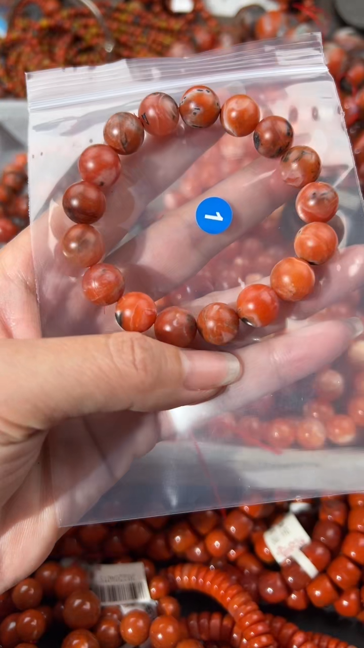 南红玛瑙未镶嵌手串11+