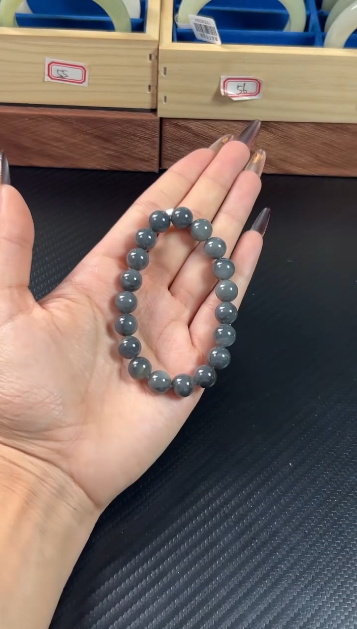 未镶嵌手串和田玉若羌微色差卡10