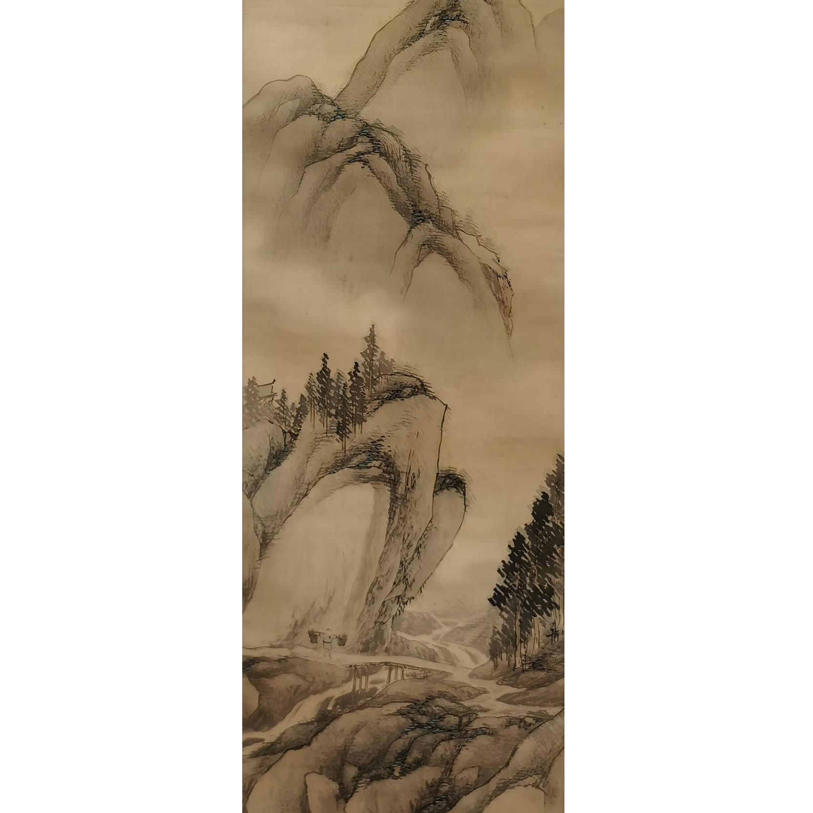 【辽拍】V250709-2-349《山水》（3.6平尺）纸本镜片 ws28