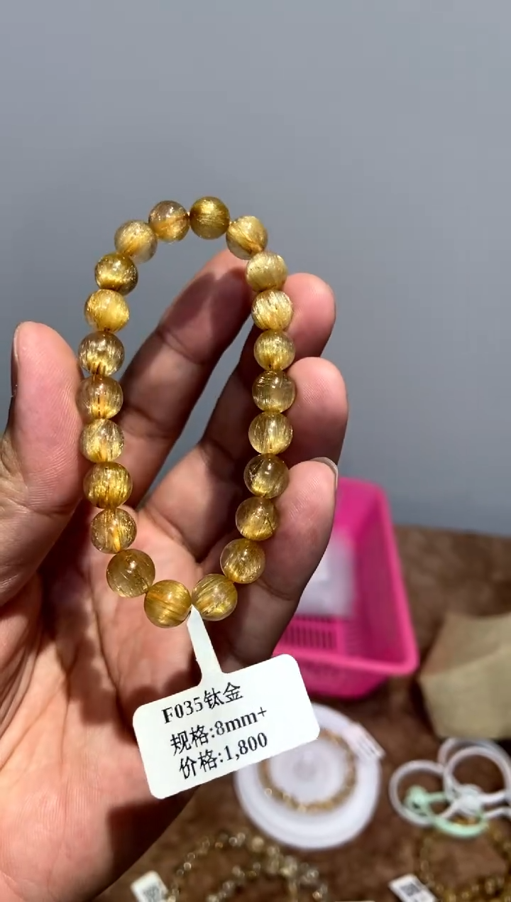 【闪购商品】水晶107-未镶嵌F035钛金8mm+