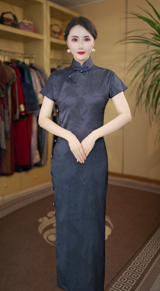 山涧 全开襟气质日常气质文艺国风复古长款旗袍