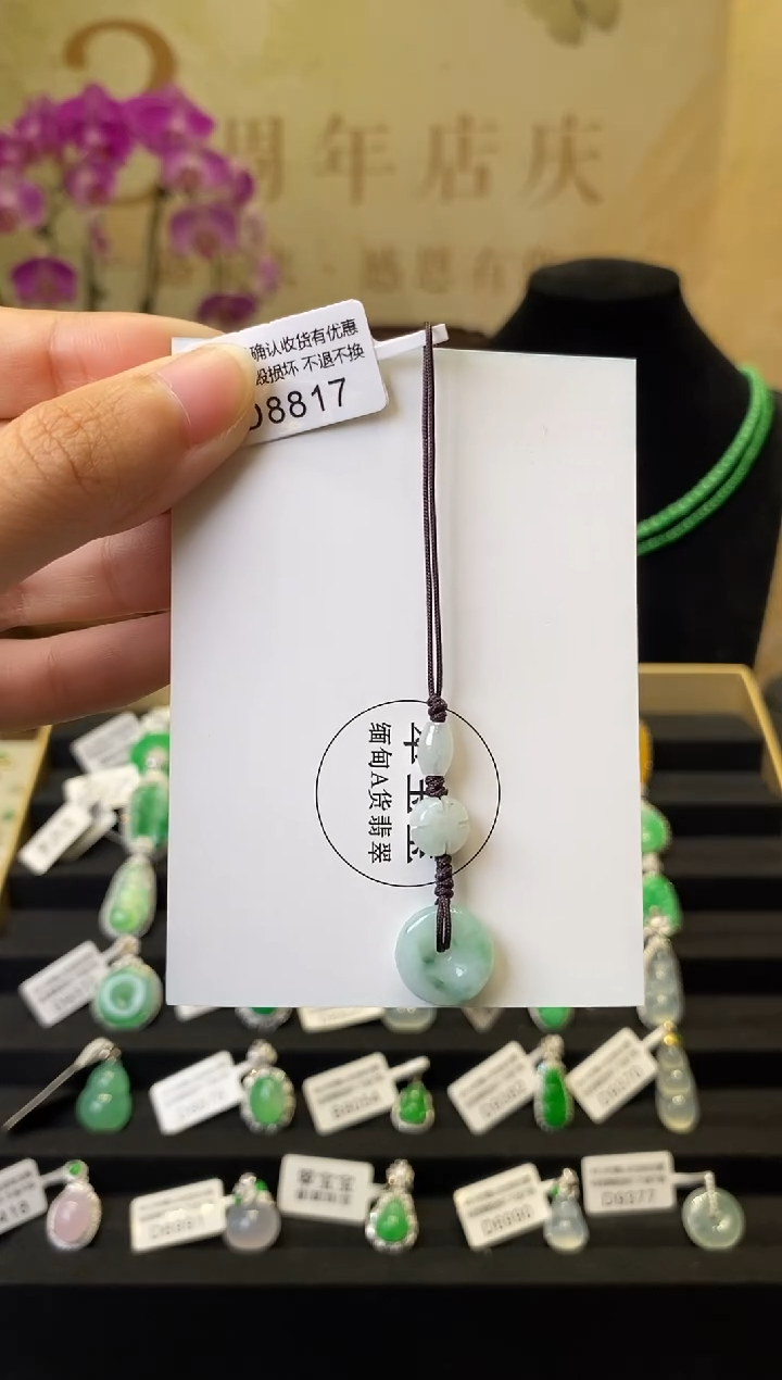 颈饰未镶嵌翡翠D8817 平安扣 含运营费