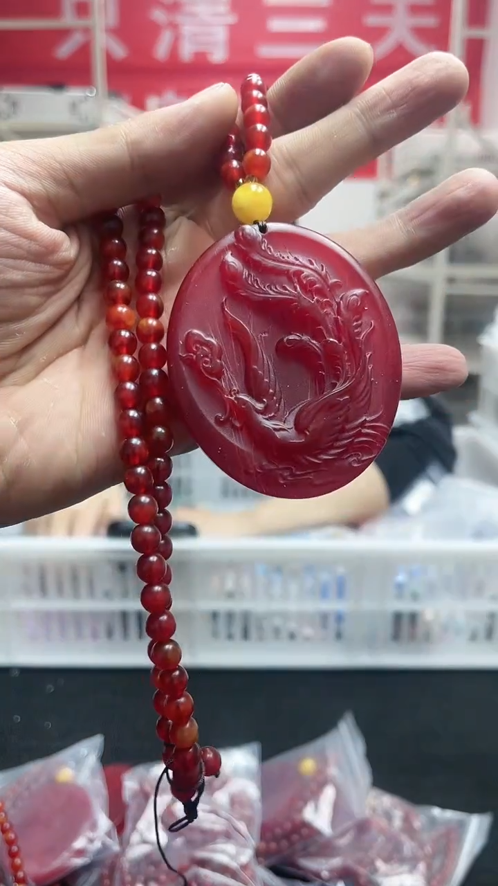 【闪购商品】硅化珊瑚项链未镶嵌精美项链200