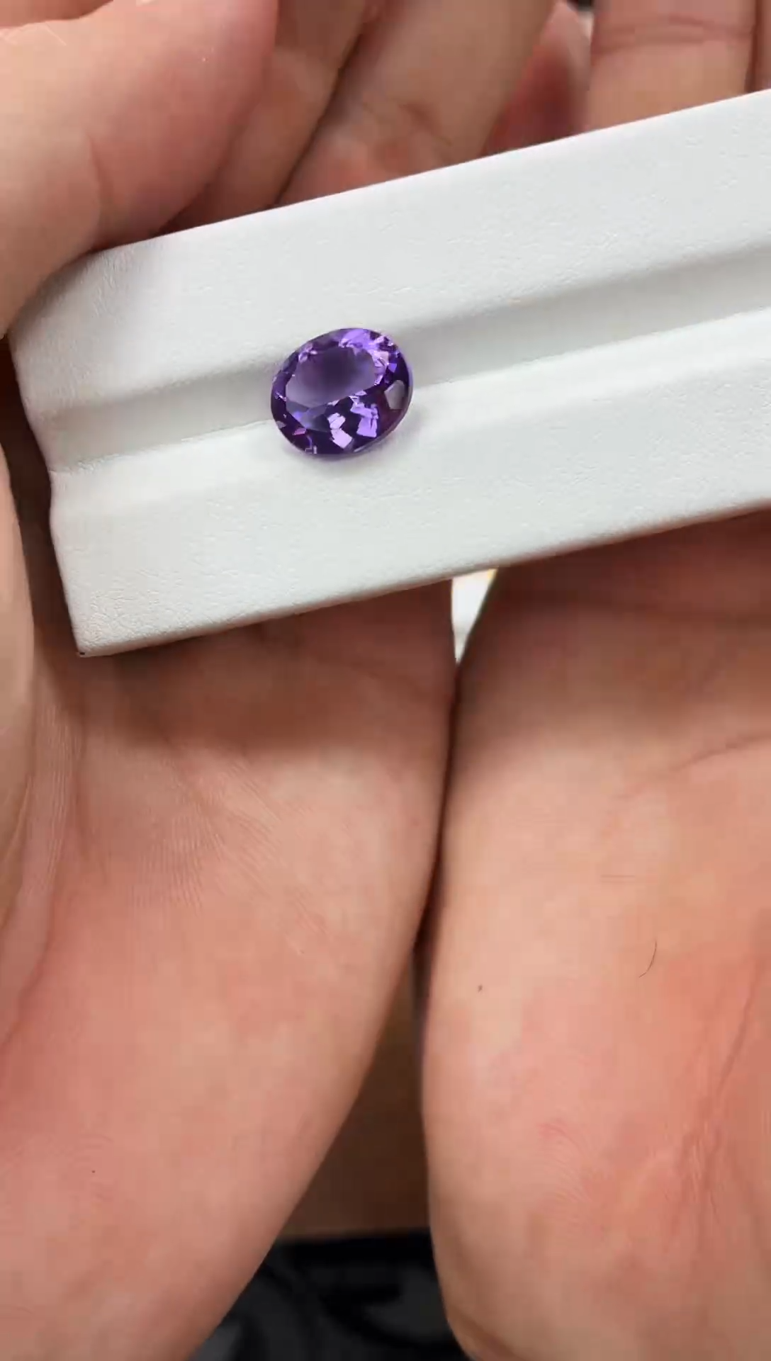 未镶嵌珠宝半成品紫晶天然巴西紫水晶裸石未镶嵌一粒3.82克拉