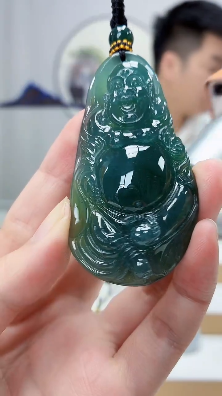 未镶嵌定制翡翠5028zm-毛货挂件15佛公