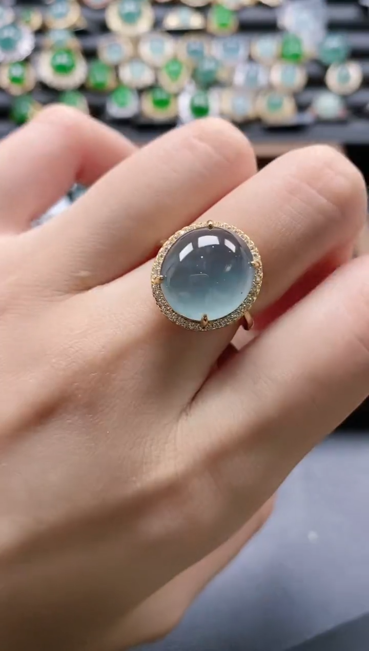 【闪购商品】翡翠戒指银S925镶嵌51511