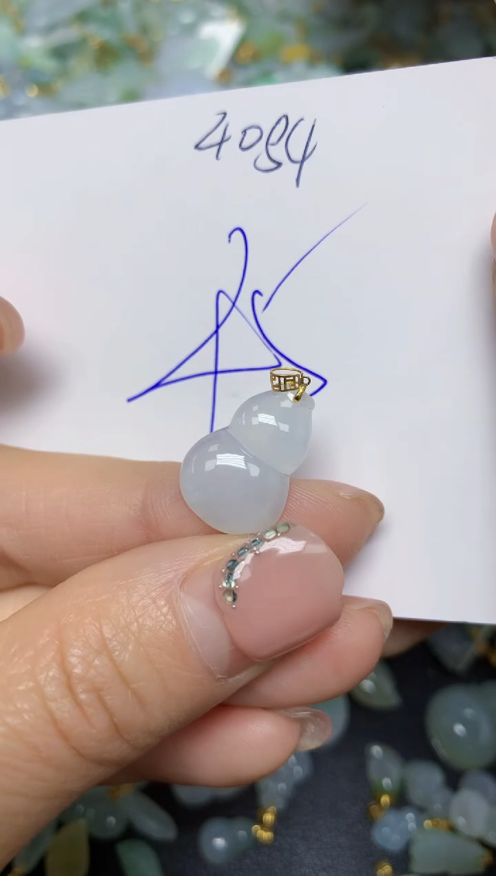 【闪购商品】翡翠挂件18K金镶嵌 天然翡翠A货