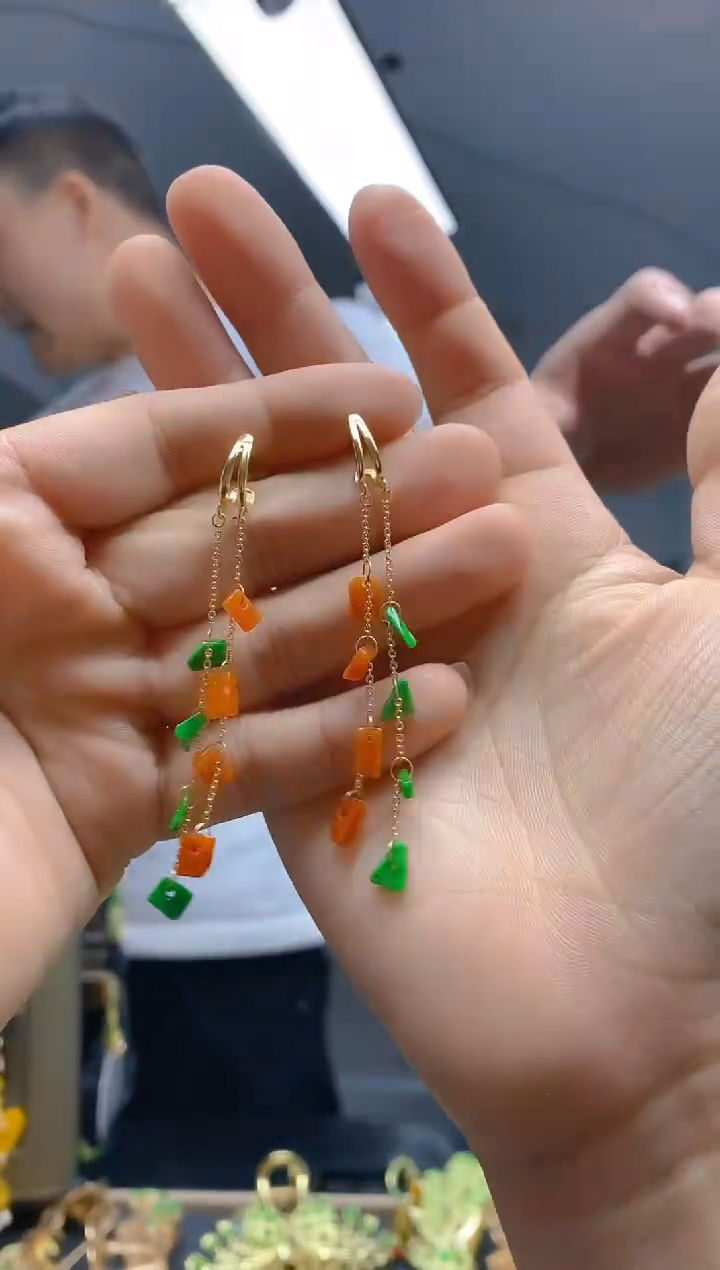 【闪购商品】翡翠耳饰合金421翡翠耳钉