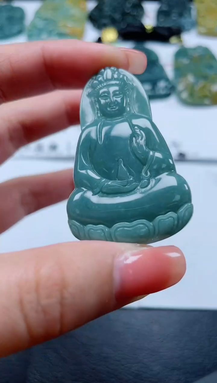 翡翠未镶嵌颈饰多样性发货一件发货-观音29.9