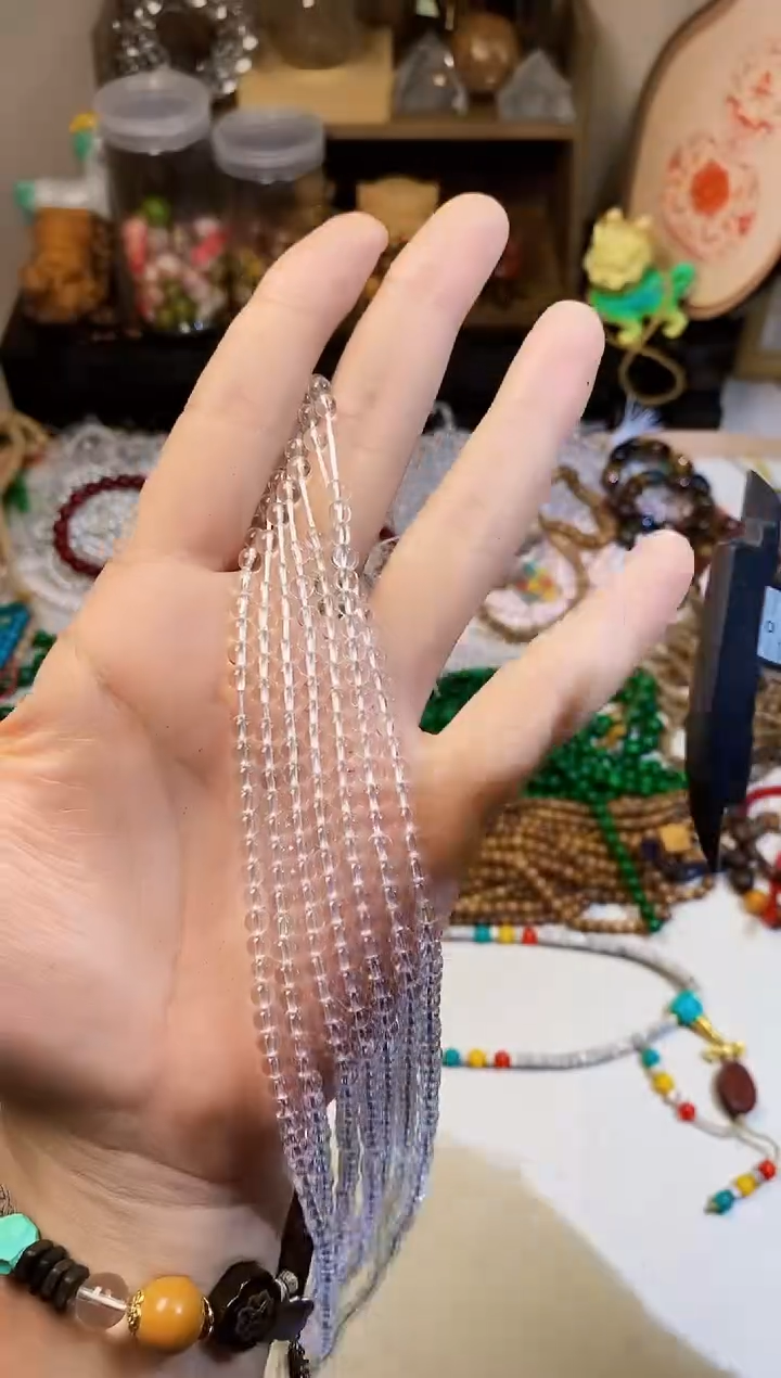 玛瑙/玉髓手链未镶嵌卡4+白水半成品80颗左右