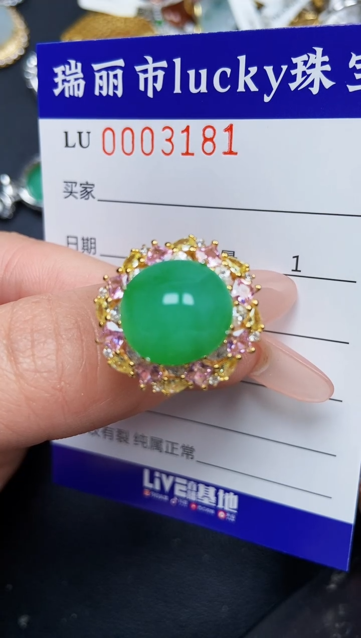 【闪购商品】翡翠颈饰银S925镶嵌3181