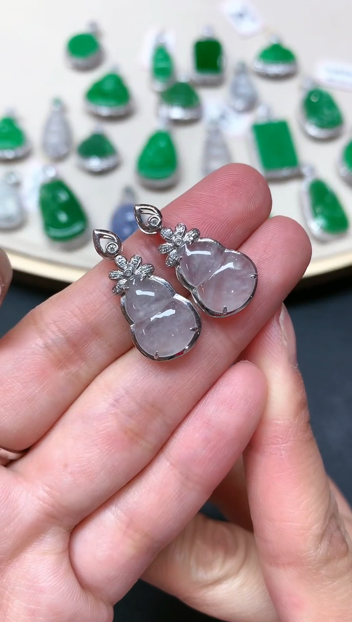 【闪购商品】翡翠吊坠(不含链)18K金镶嵌A5|1980多样性发其一