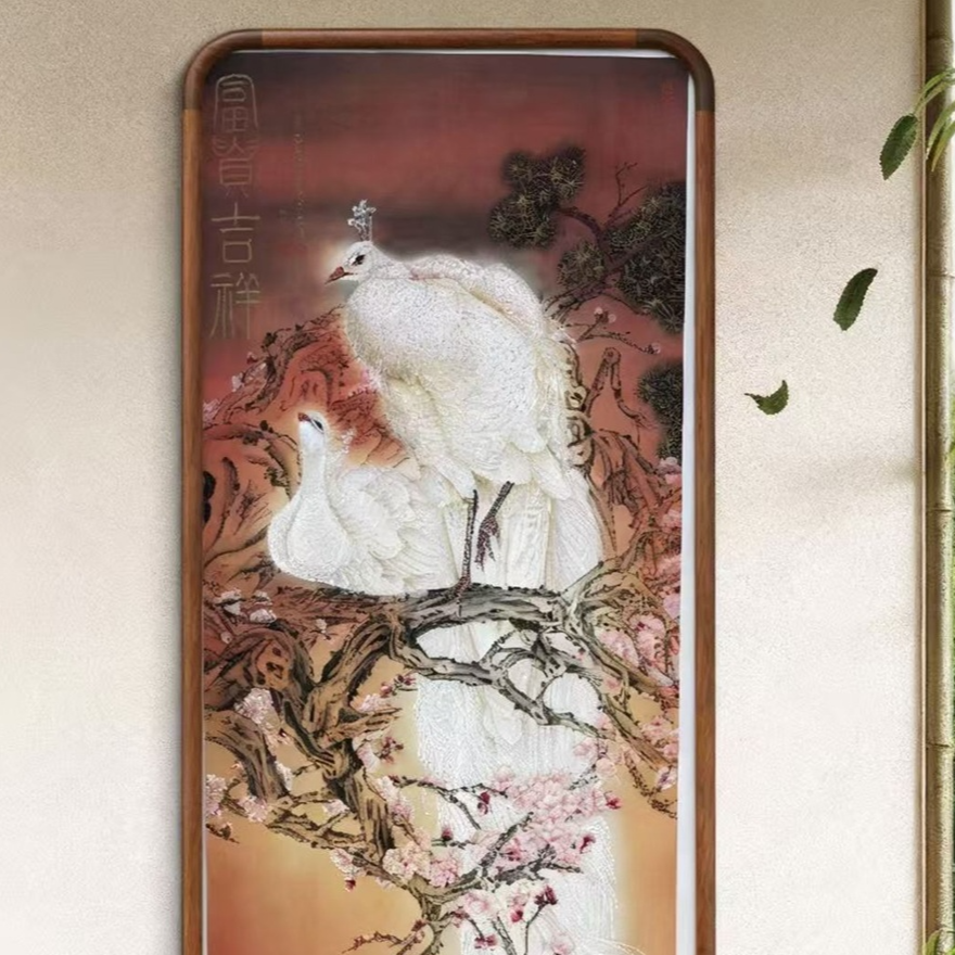 许婷婷展览代表作品----《瑞雀庆丰图》