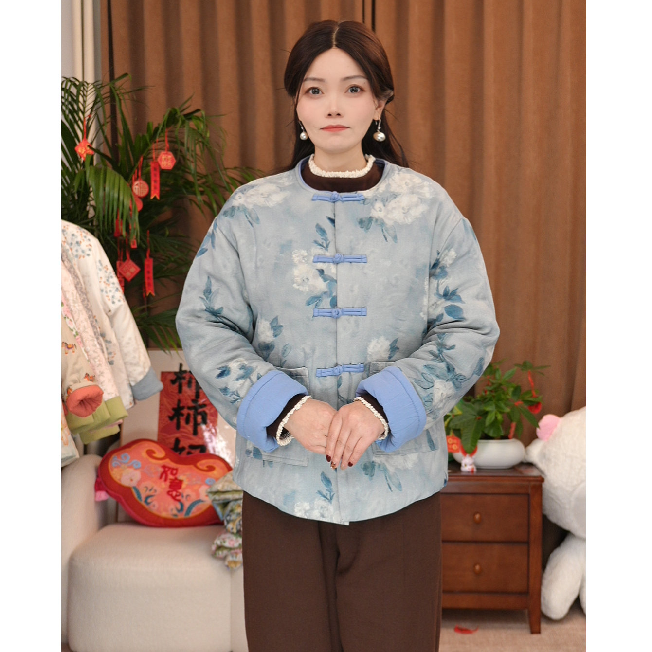 【100%新疆长绒棉】纯棉棉衣新款棉袄冬季女士保暖棉花立领洋气棉服