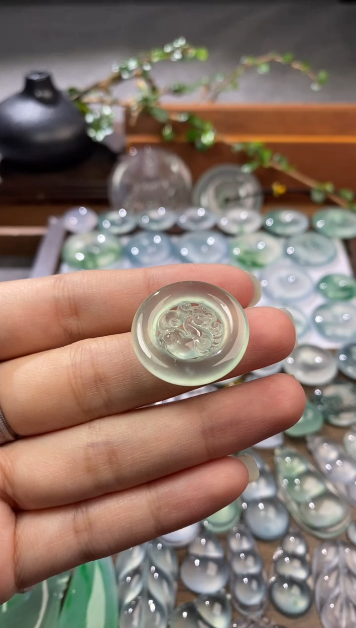 吊坠(不含链)未镶嵌翡翠麒麟圈