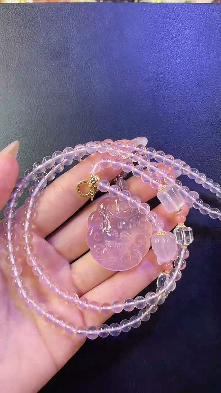 【闪购商品】水晶颈饰未镶嵌粉九尾