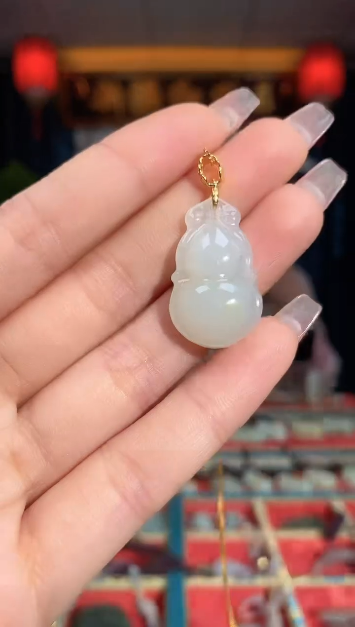 【闪购商品】和田玉颈饰银S925镶嵌福禄