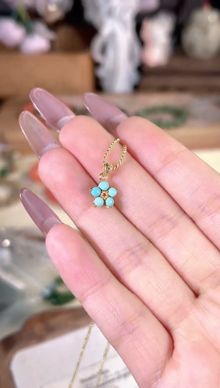 吊坠(不含链)银S925镶嵌和田玉多样性发其一孤品默认微瑕