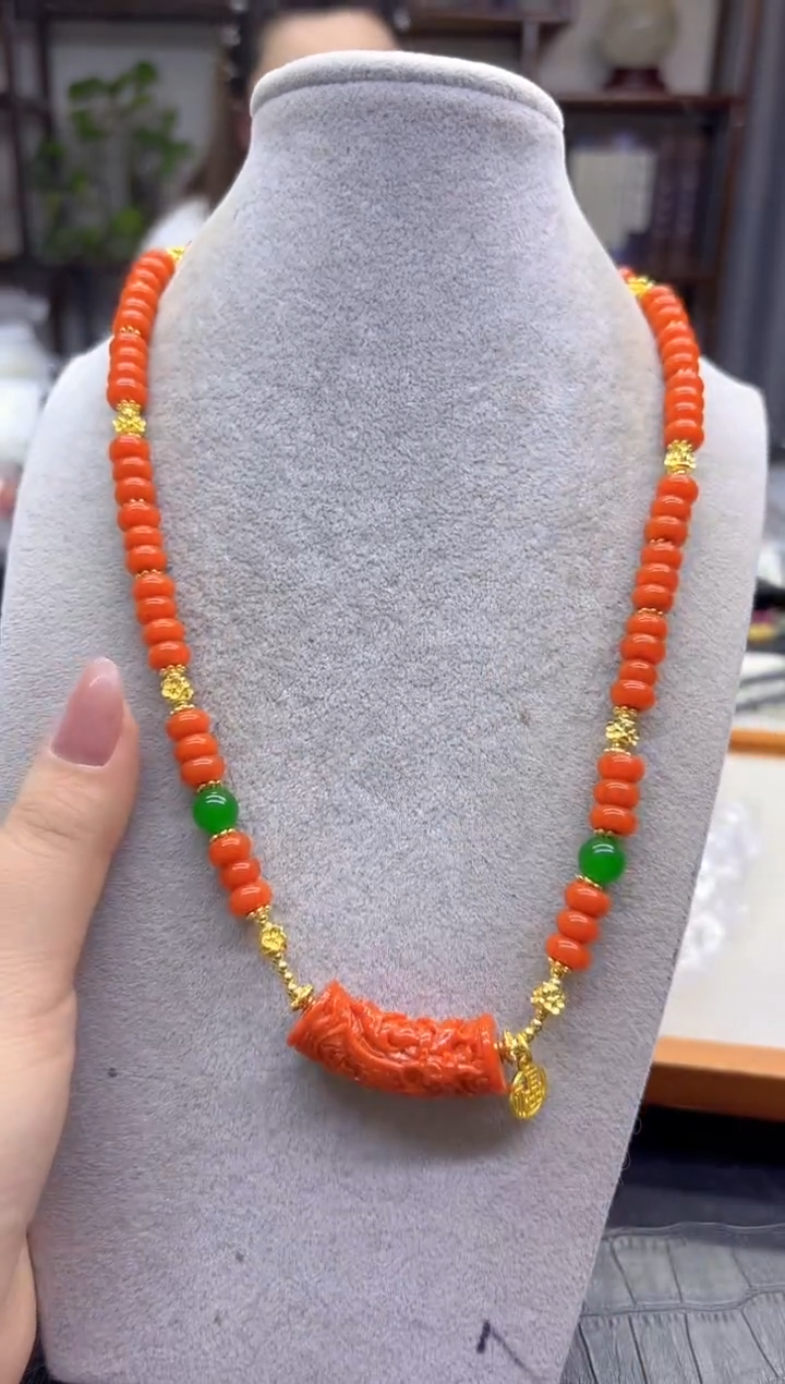 毛衣链未镶嵌南红玛瑙DIY款M879