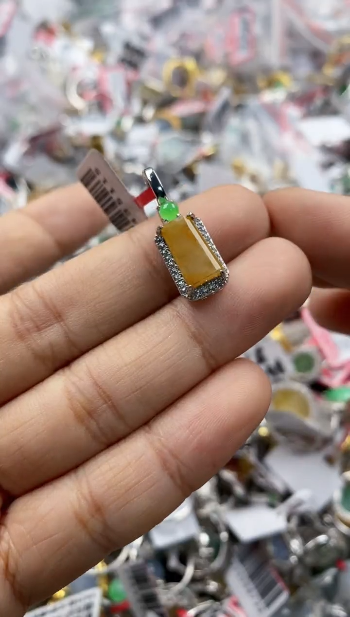 银S925镶嵌戒指翡翠777                3