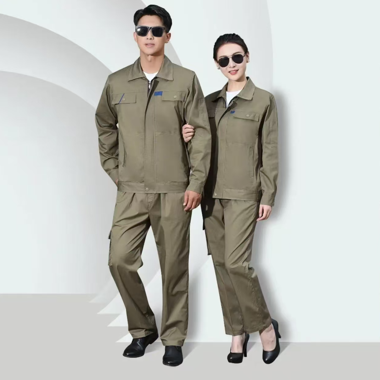 纯棉工作服工厂汽修工地耐磨耐脏长袖电力车间劳保防烫电焊工装男