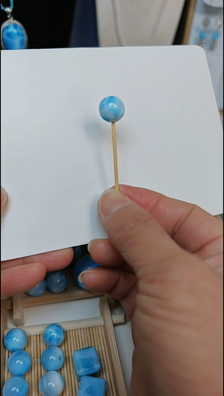 【闪购商品】针钠钙石（海纹石）珠宝半成品未镶嵌12mm多样性发一颗