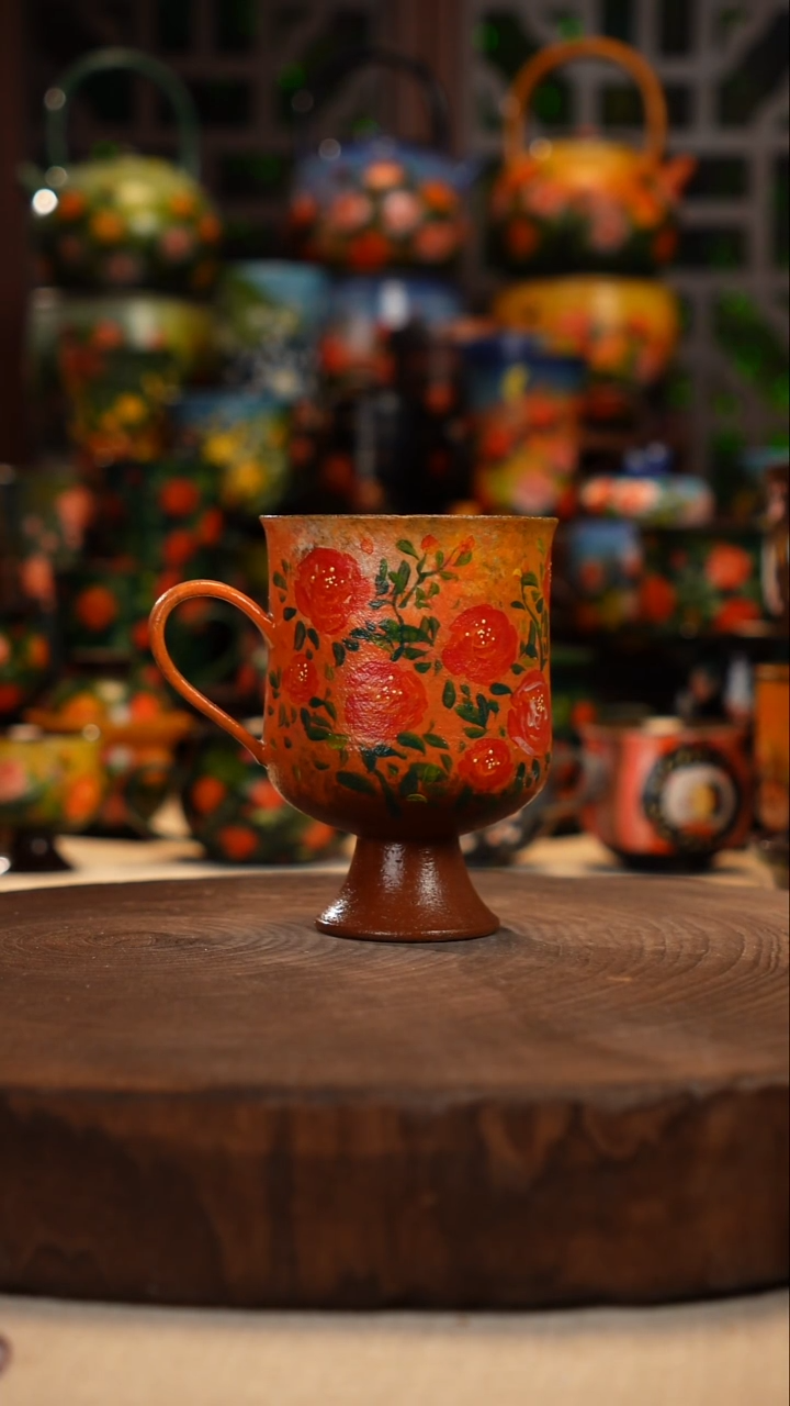 紫砂油画手绘釉下彩