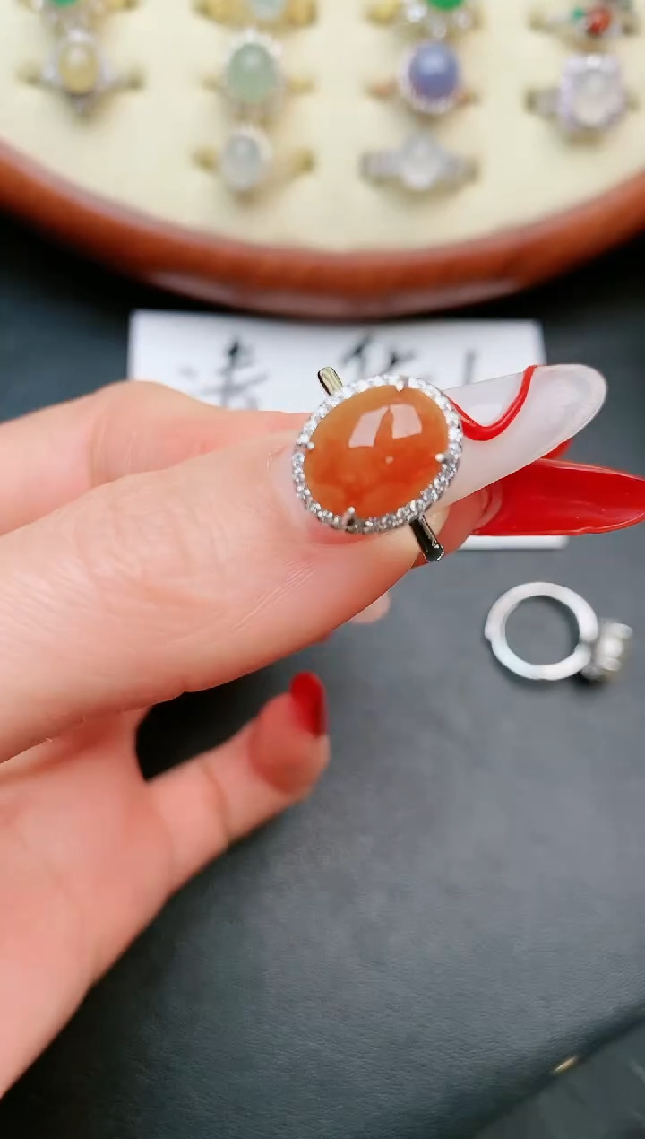 【闪购商品】翡翠戒指银S925镶嵌....