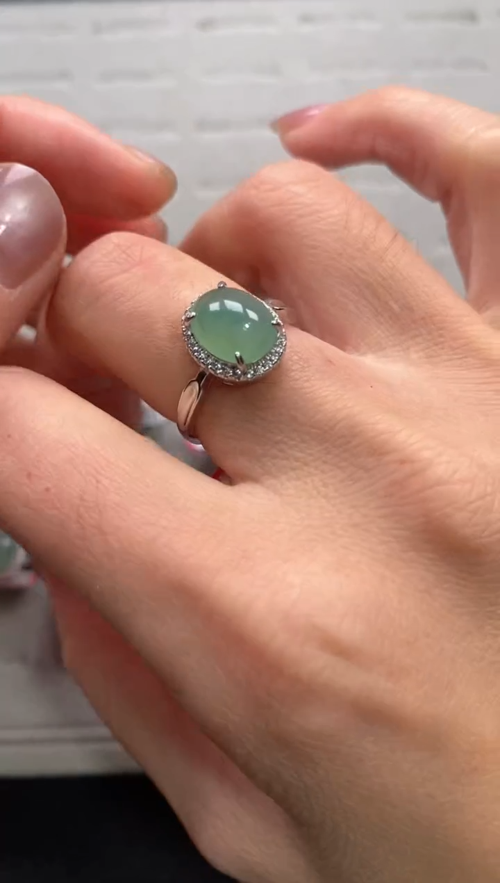 【闪购商品】翡翠戒指银S925镶嵌111111--1