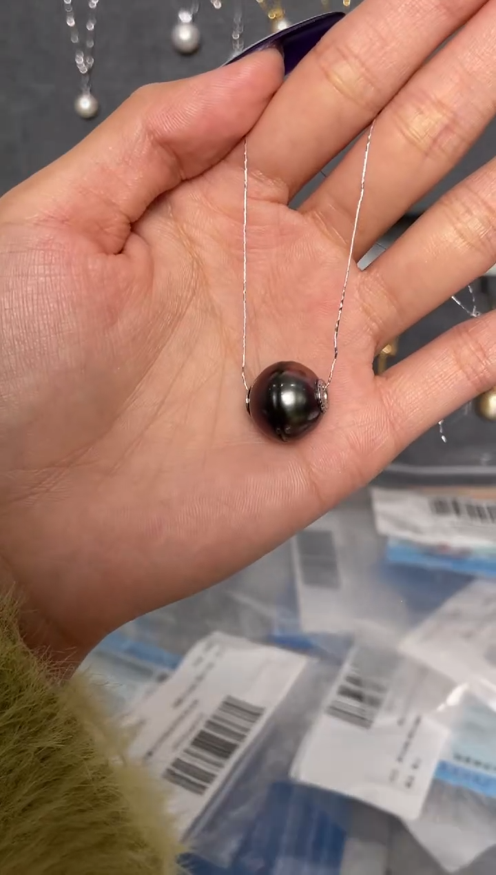 【闪购商品】海水珍珠颈饰银S925镶嵌大溪地