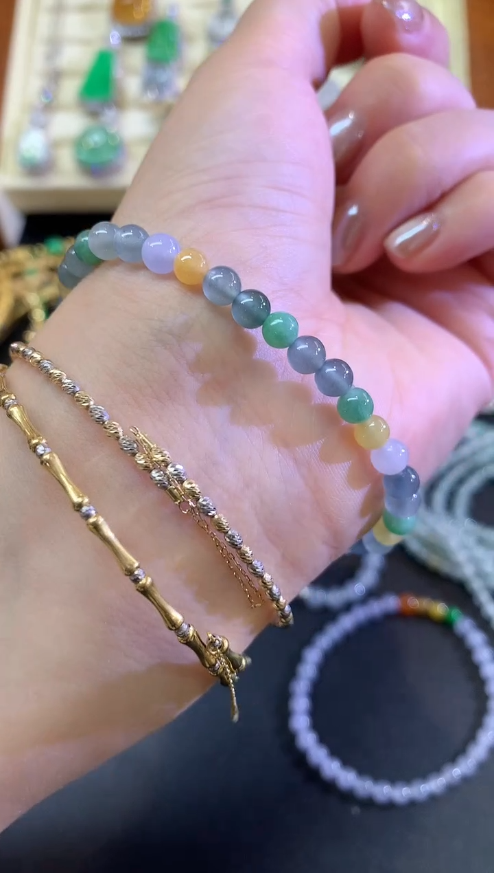 未镶嵌手串翡翠手串|450+25