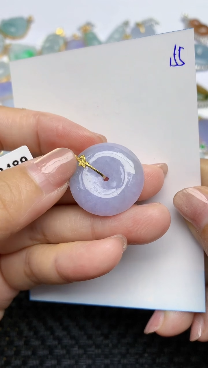 【闪购商品】翡翠颈饰18K金镶嵌天然A货翡翠 155