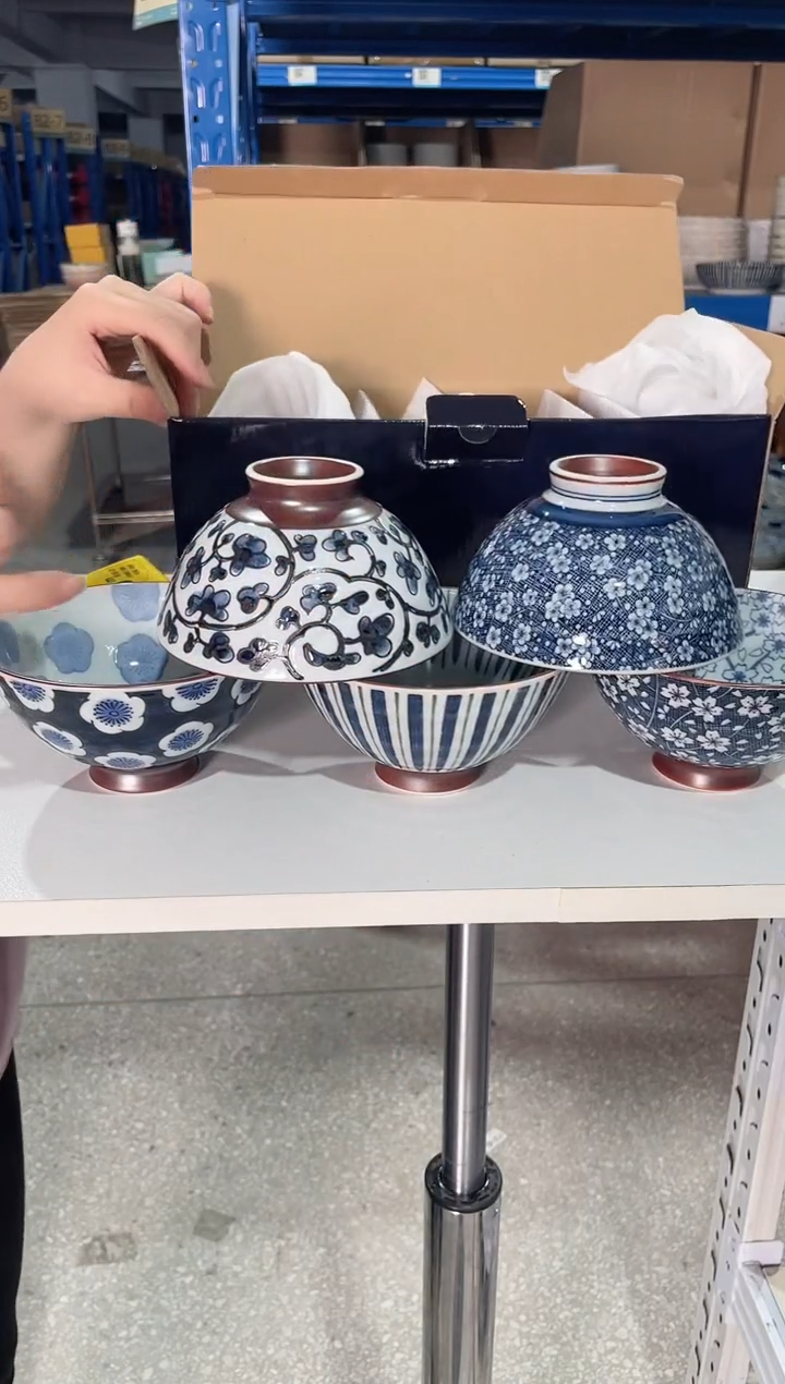 陶瓷和风米饭碗4.9英寸套装