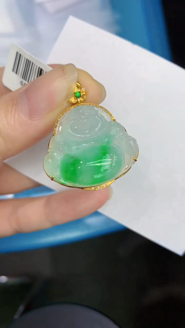 【闪购商品】翡翠颈饰18K金镶嵌8888888888