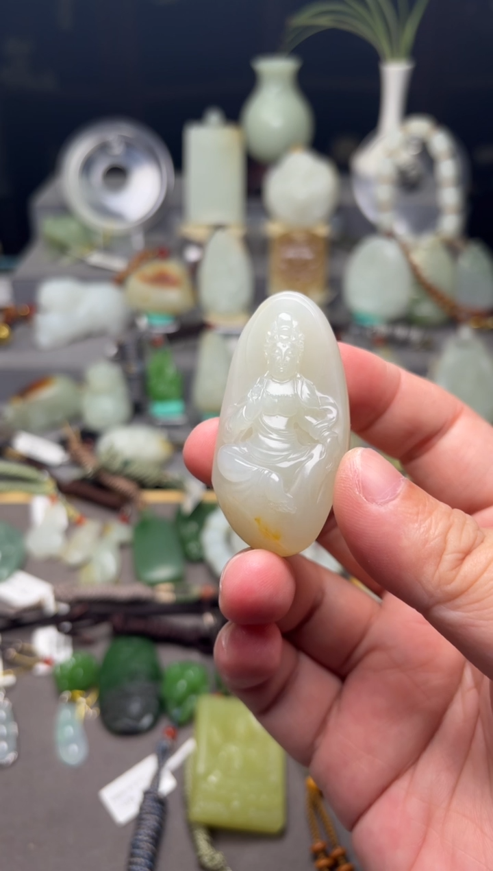 颈饰未镶嵌和田玉过***天观音