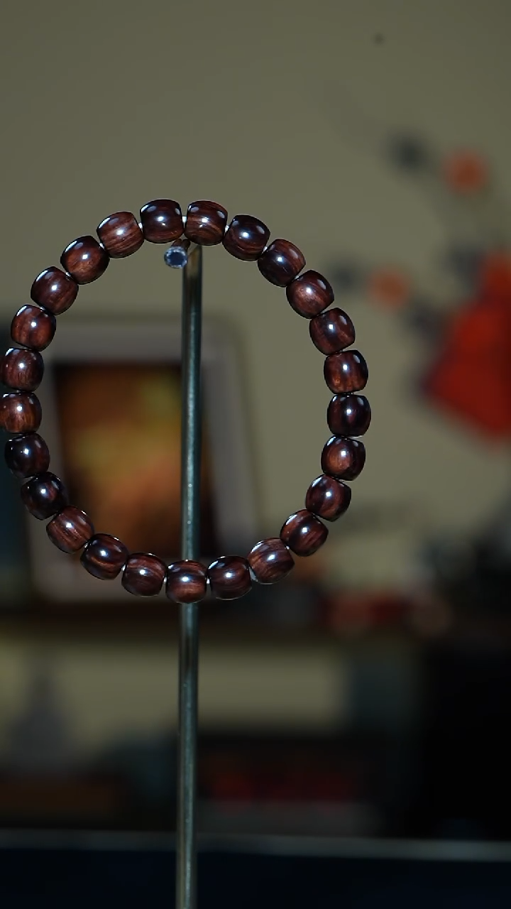 黄花梨/降香黄檀手串/手链紫油梨老料沉水无胶无蜡精工7.8*8.3